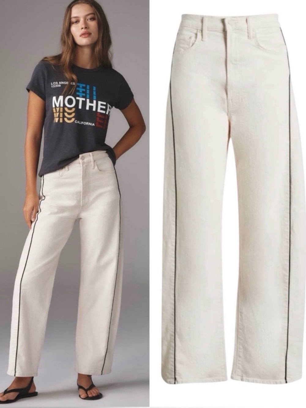 NWT MOTHER SUPERIOR Jeans Lil’ Mother Lil’ Half-Pipe Ankle Act Natural Size 27